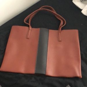 Red desert vegan leather bag